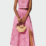 Klára - Dámský krajkový set s topem a sukní